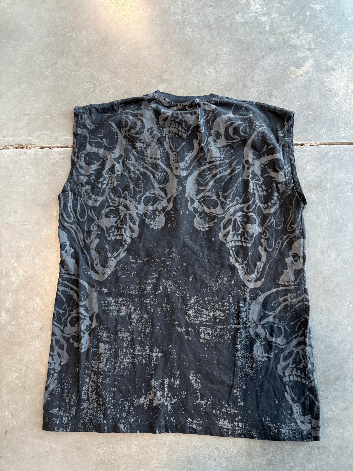 Grunge Skull Graphic Tank Top