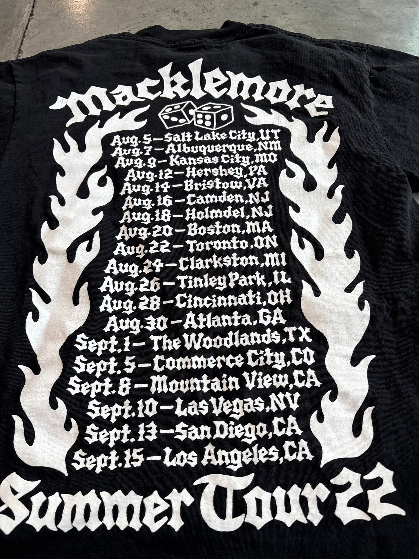 2022 Macklemore Summer Tour Graphic Tee
