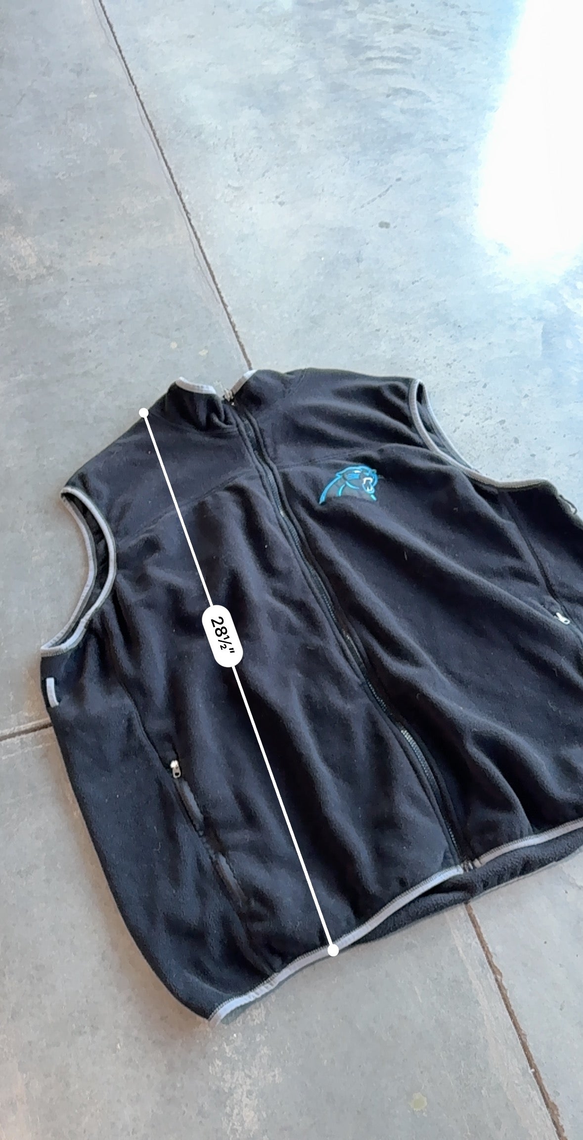 Vintage Carolina Panthers Fleece Sweater Vest