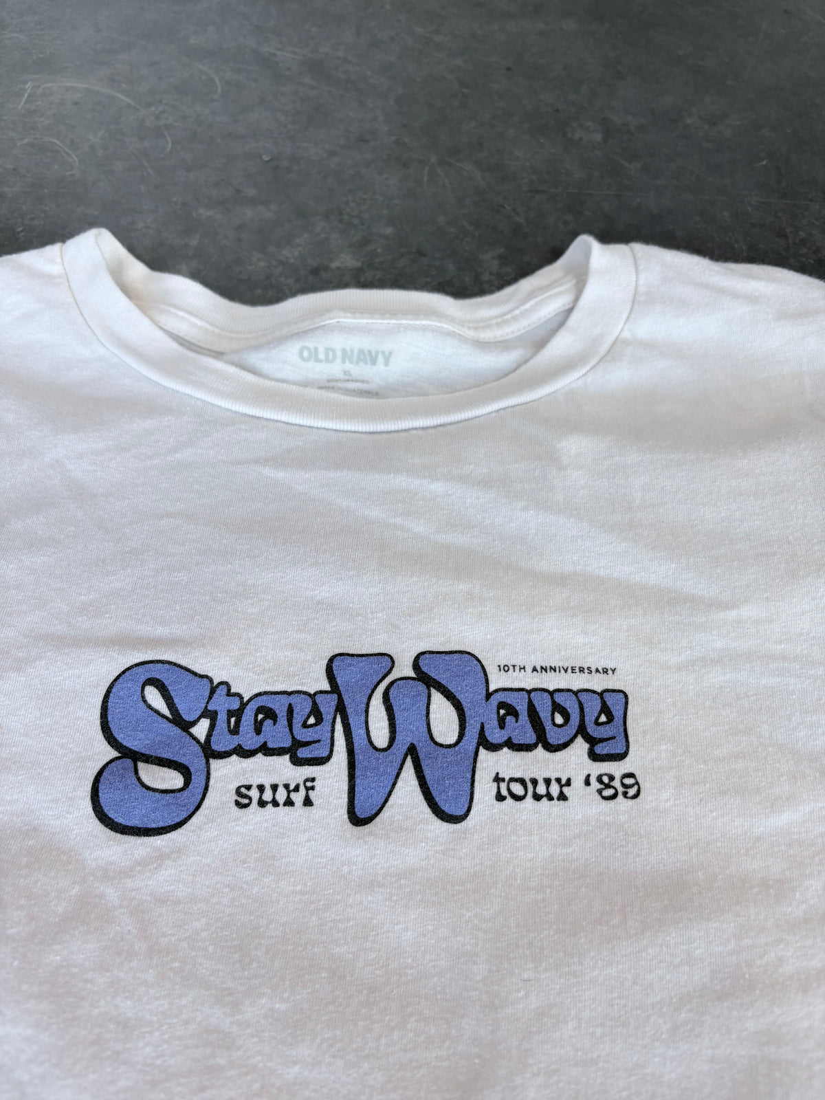 Stay Wavy Surf Tour 1986 Reprint Graphic Tee