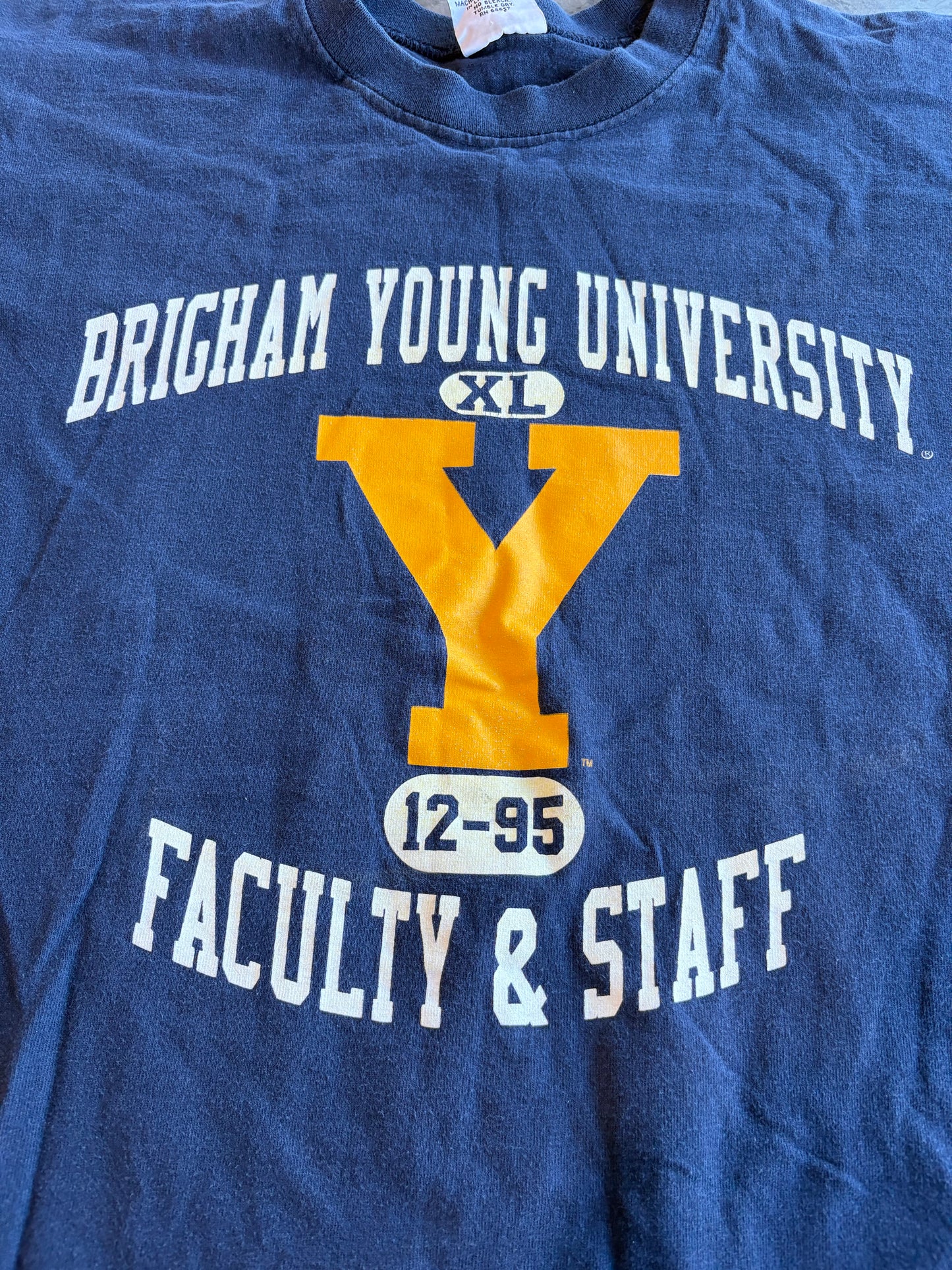 RARE BYU Vintage 90s Faculty & Staff Graphic Tee