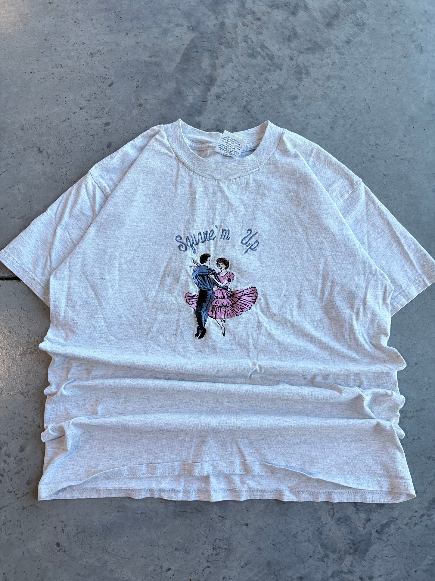 Vintage Square’m Up Embrodiered Graphic Tee