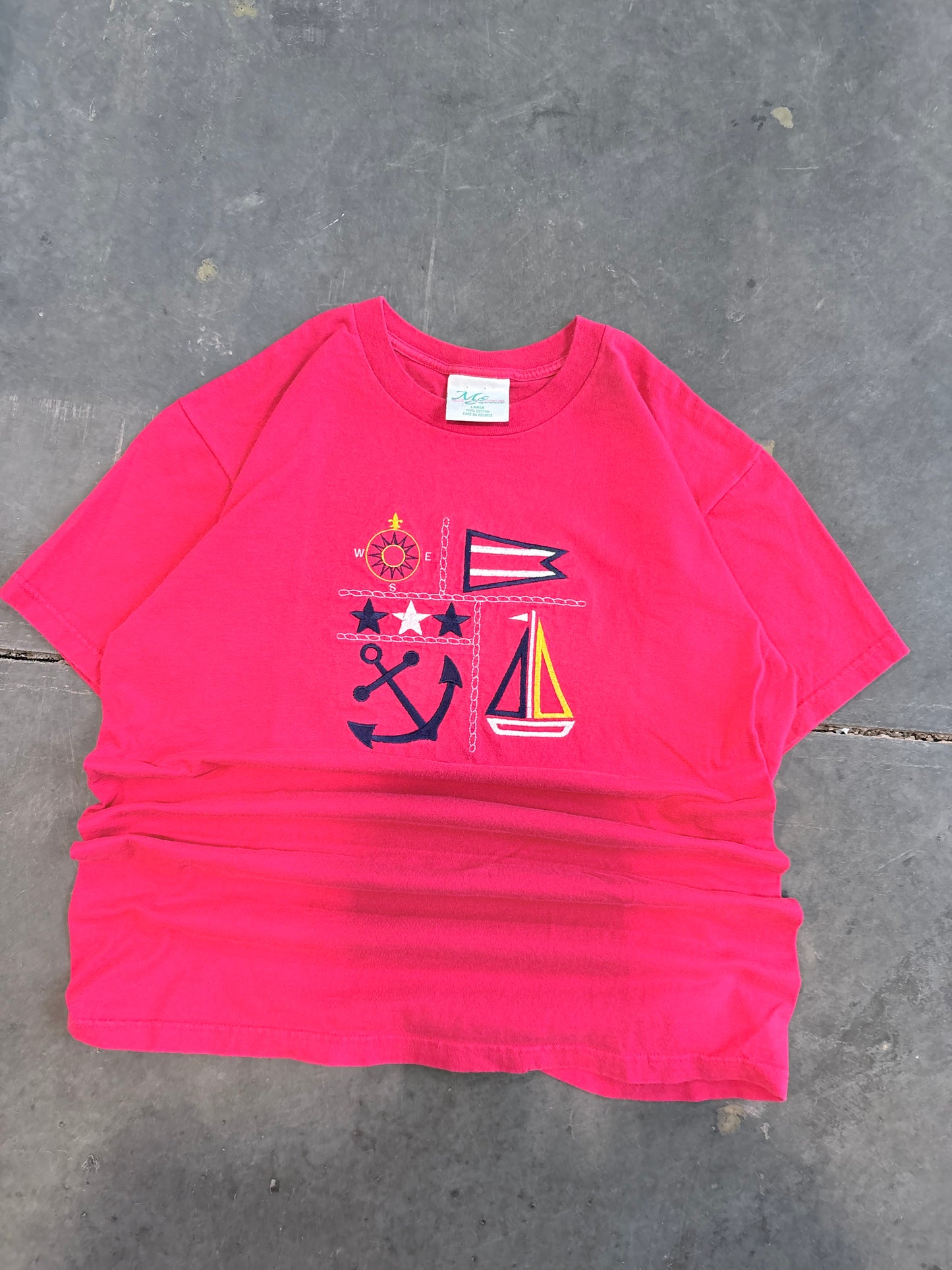 Y2K Sailing Embroidered Graphic Tee