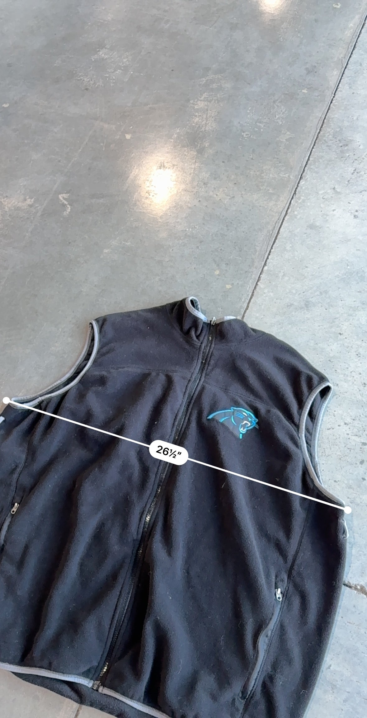 Vintage Carolina Panthers Fleece Sweater Vest