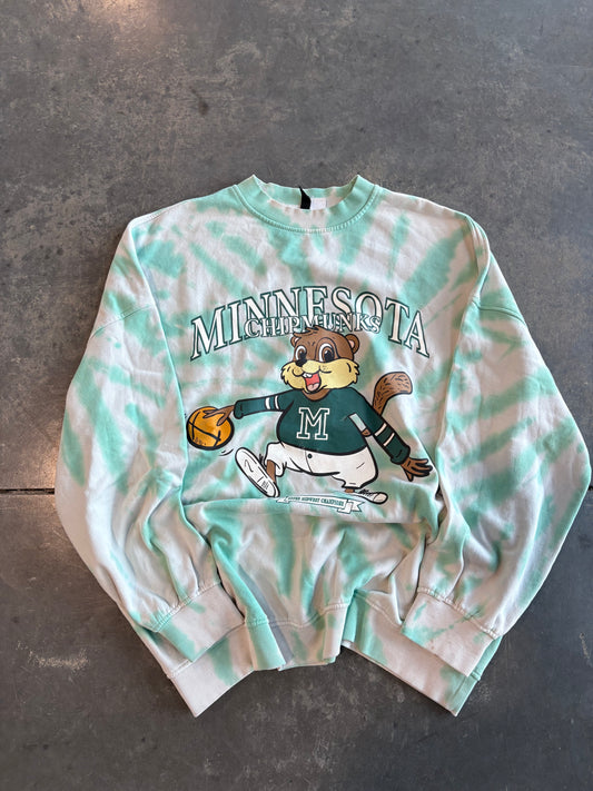 Minnesota Chipmunk’s Tie Dye Graphic Sweater- Thrifted
