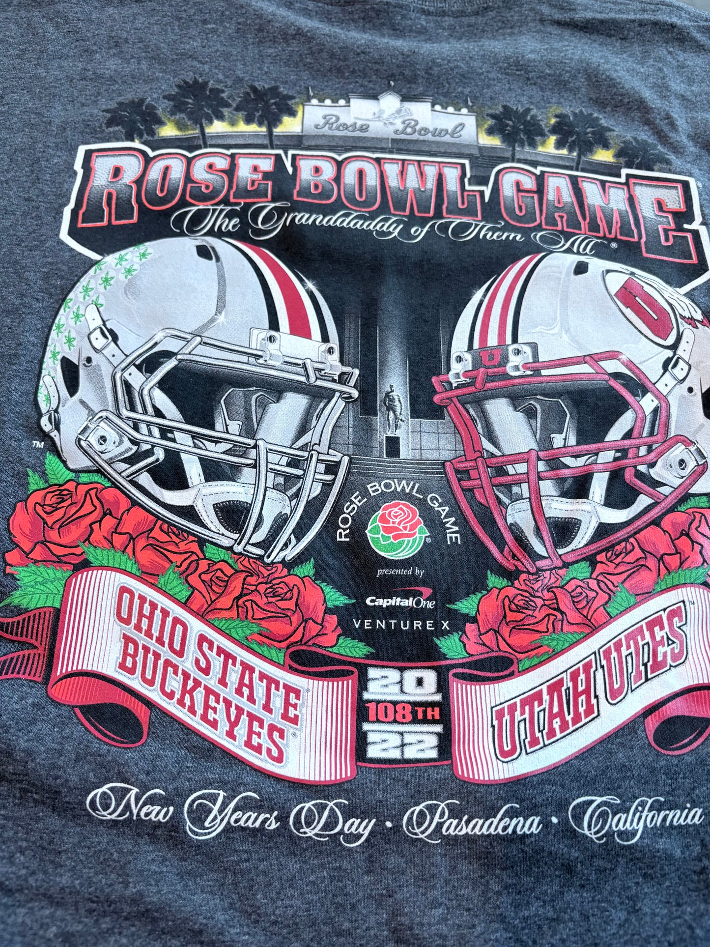Utah Utes vs Ohio State 2022 Rose Bowl Graphic Tee