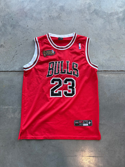 Vintage 90s Chicago Bulls #23 Michael Jordan Nike Team NBA Finals Home Jersey