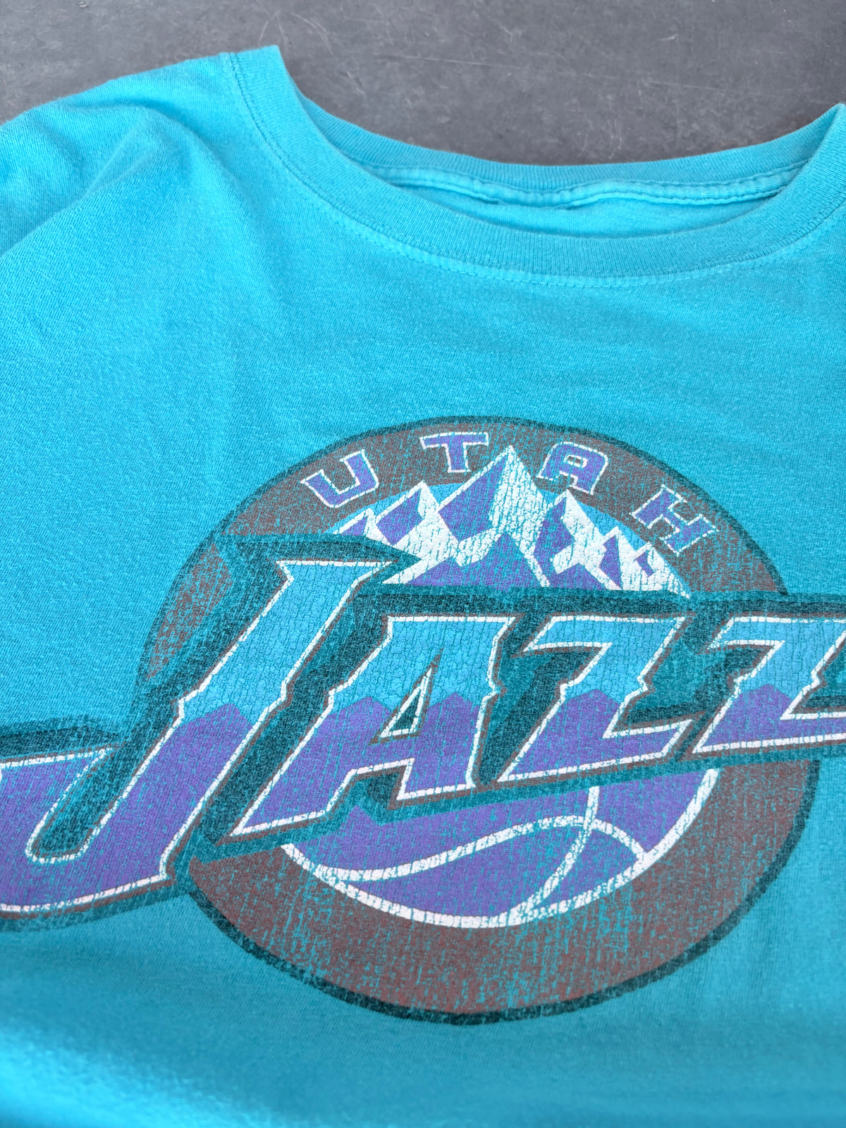 Y2K Utah Jazz Logo Graphic Tee
