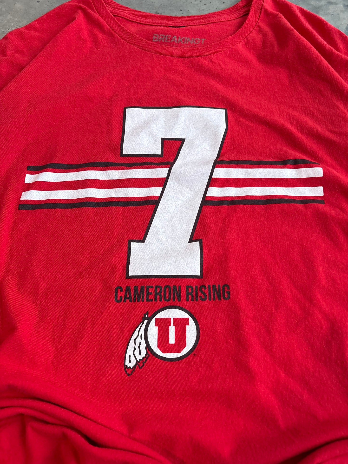 Utah Utes #7 Cameron Rising Graphic Tee