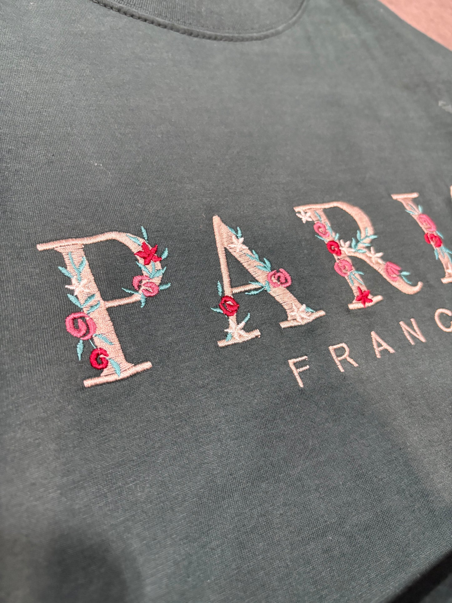Paris Embroidered Graphic Tee