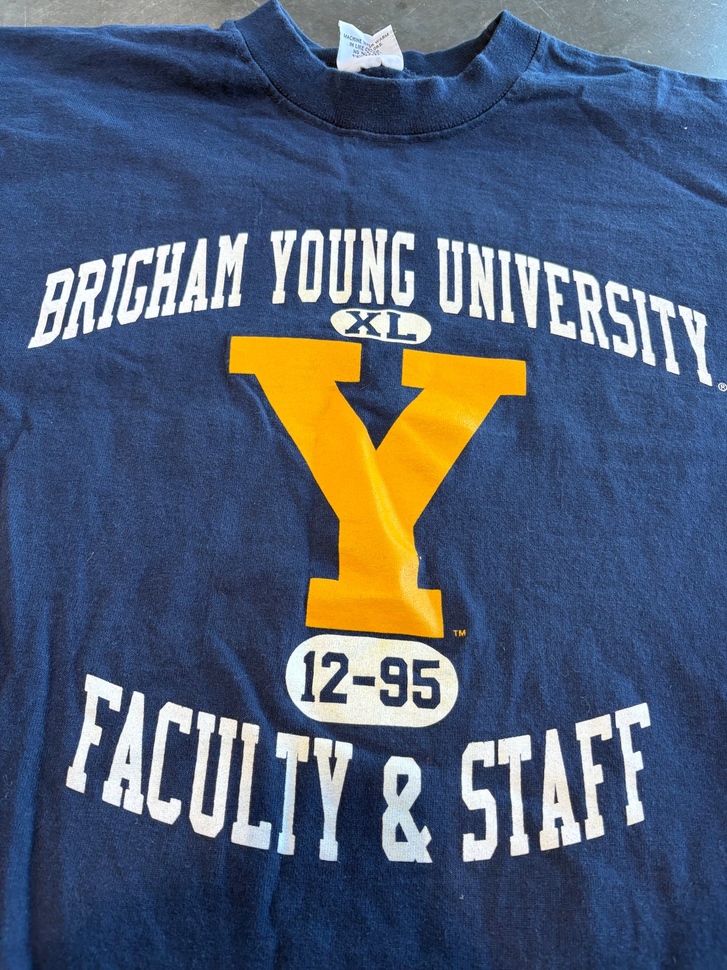 RARE BYU Vintage 90s Faculty & Staff Graphic Tee