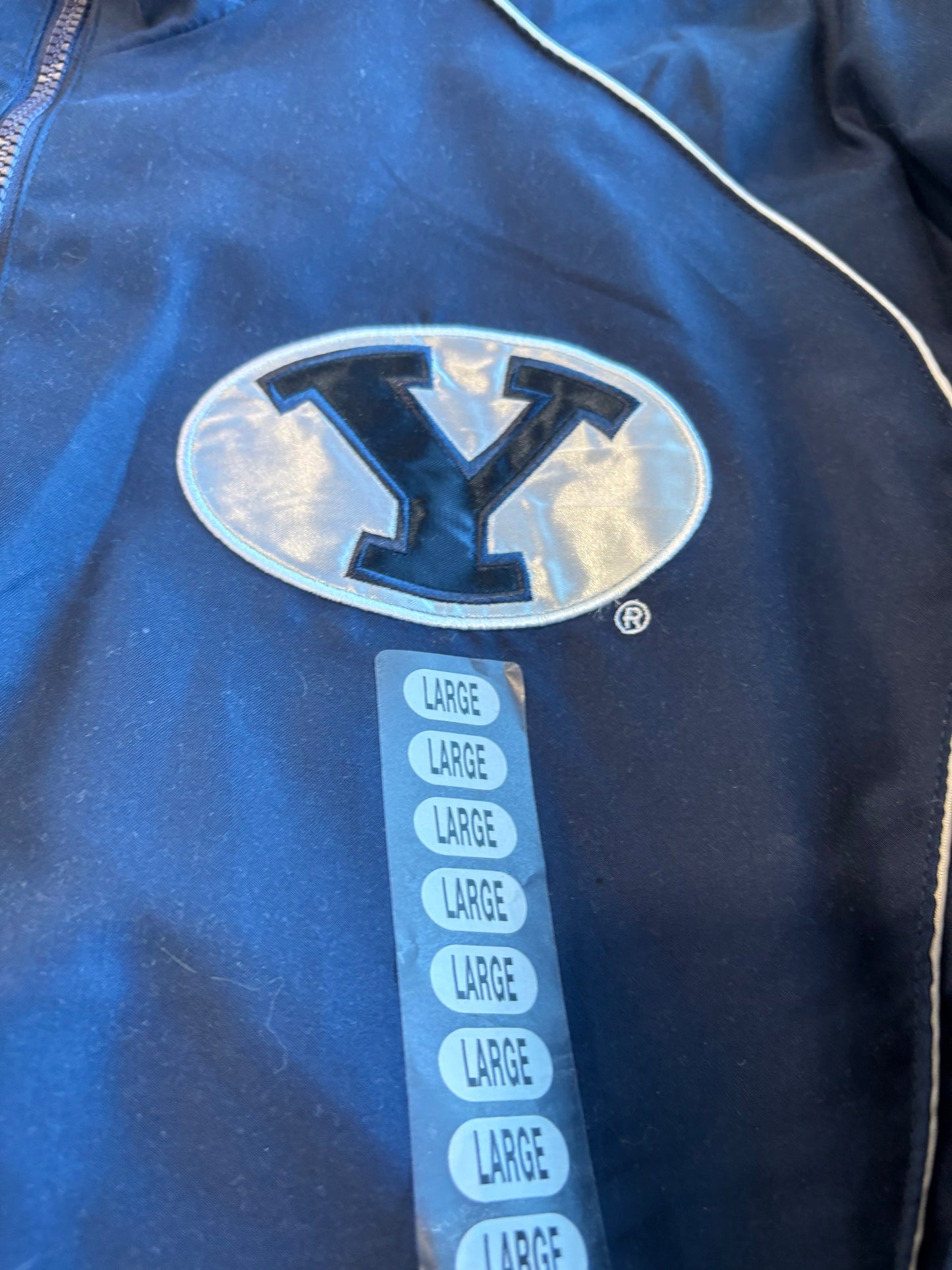 Vintage Y2K BYU Cougars Varsity Windbreaker Jacket New With Tags