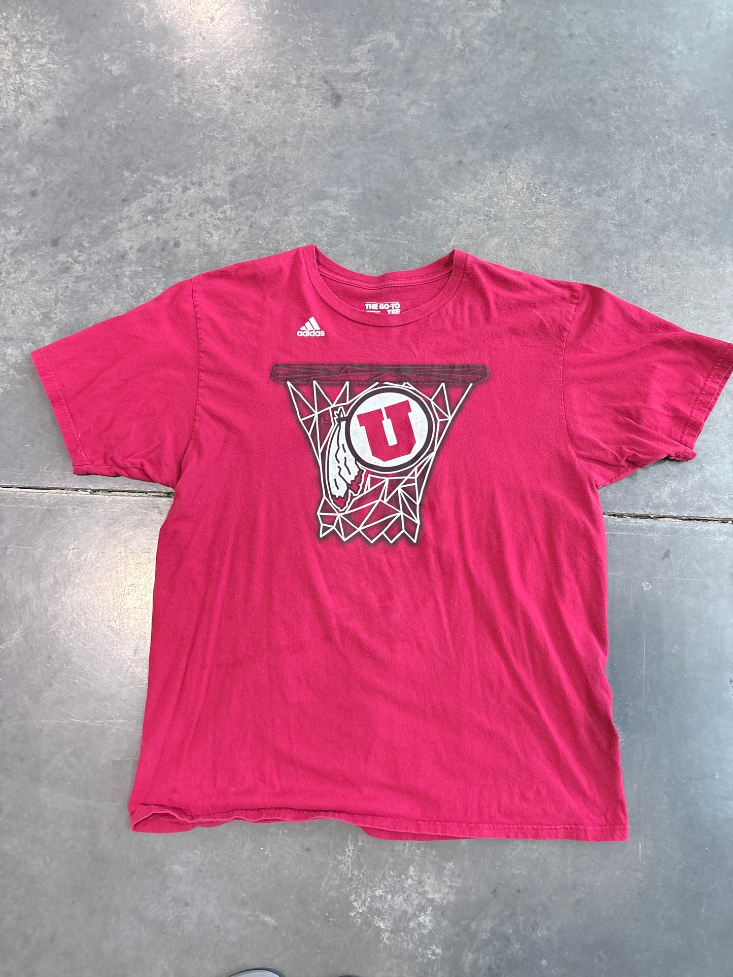 Y2K Utah Utes Basketball Adidas Graphic Tee