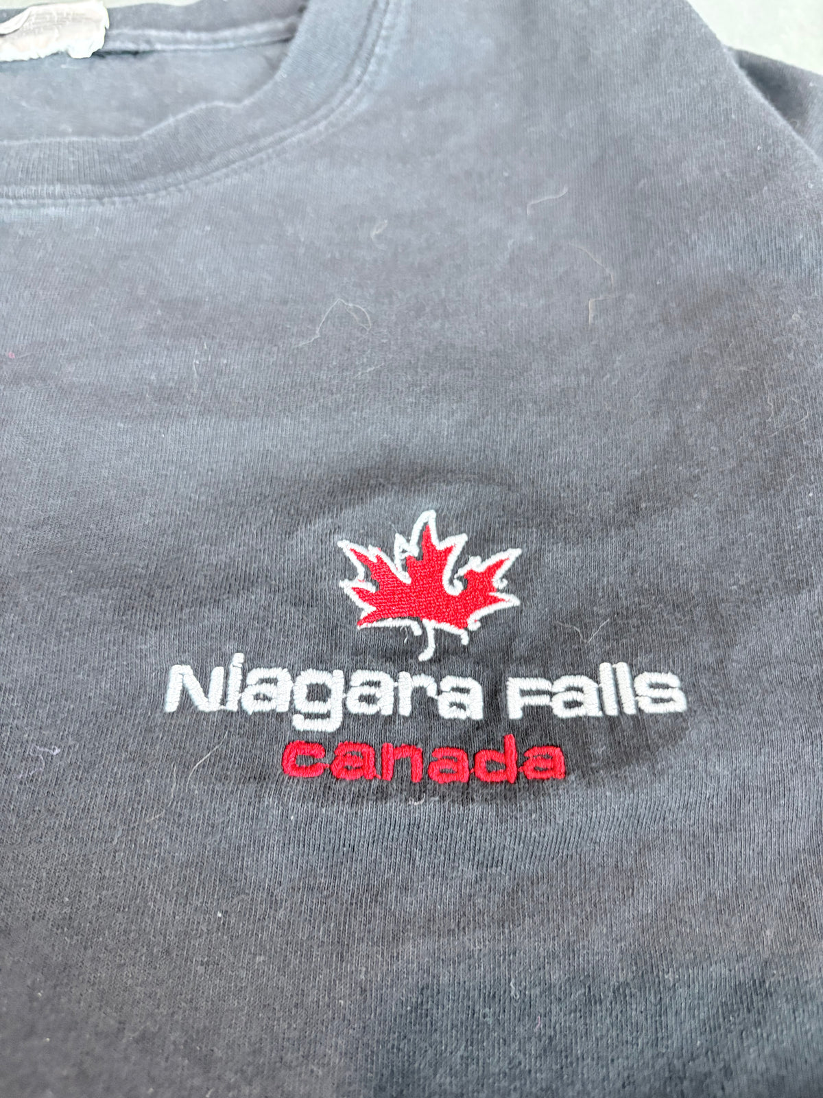 Vintage Y2K Niagara Falls Canada Chest Crest Embroidered Graphic Tee