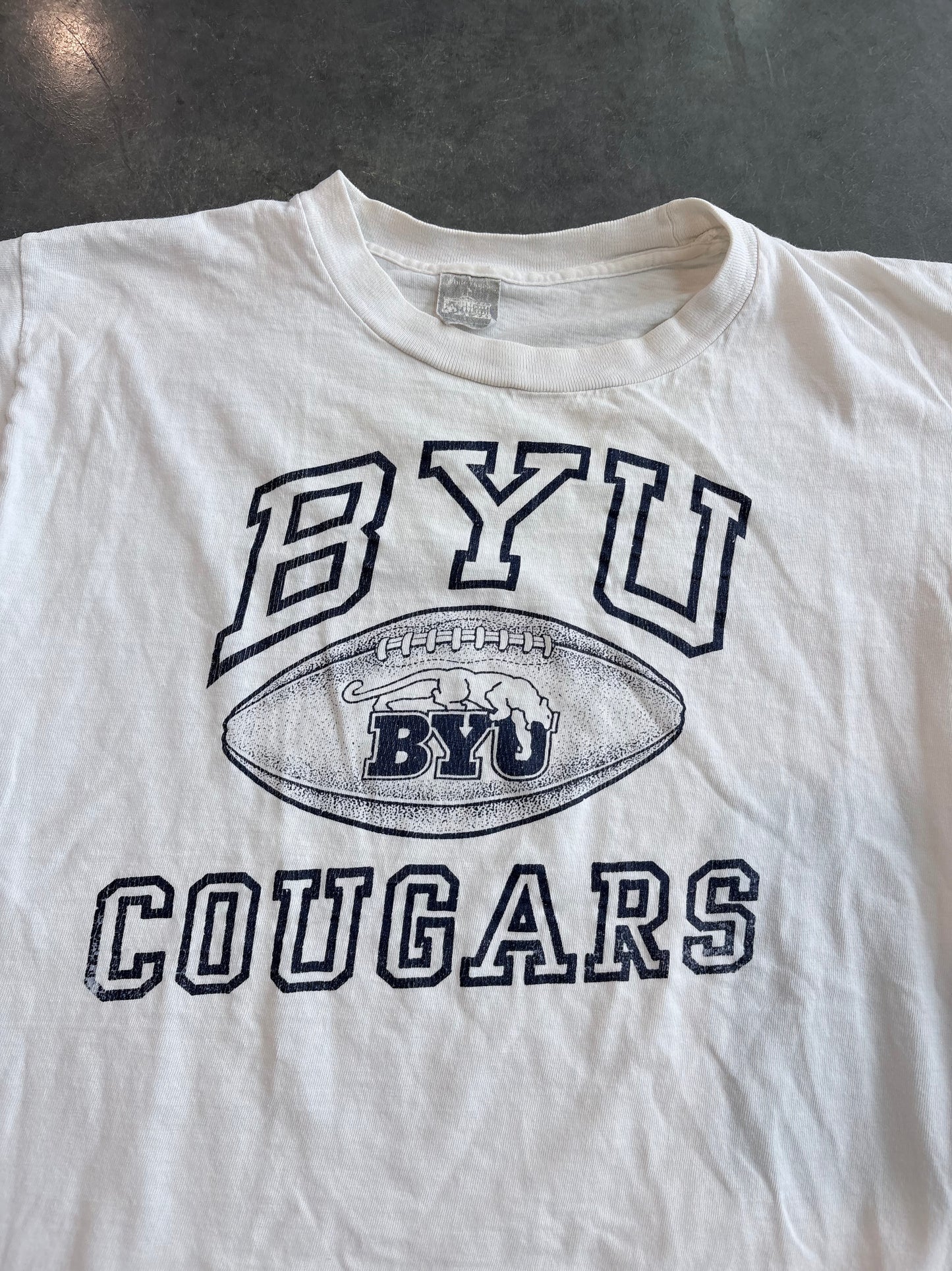 Vintage Y2K BYU Cougars Football Graphic Tee