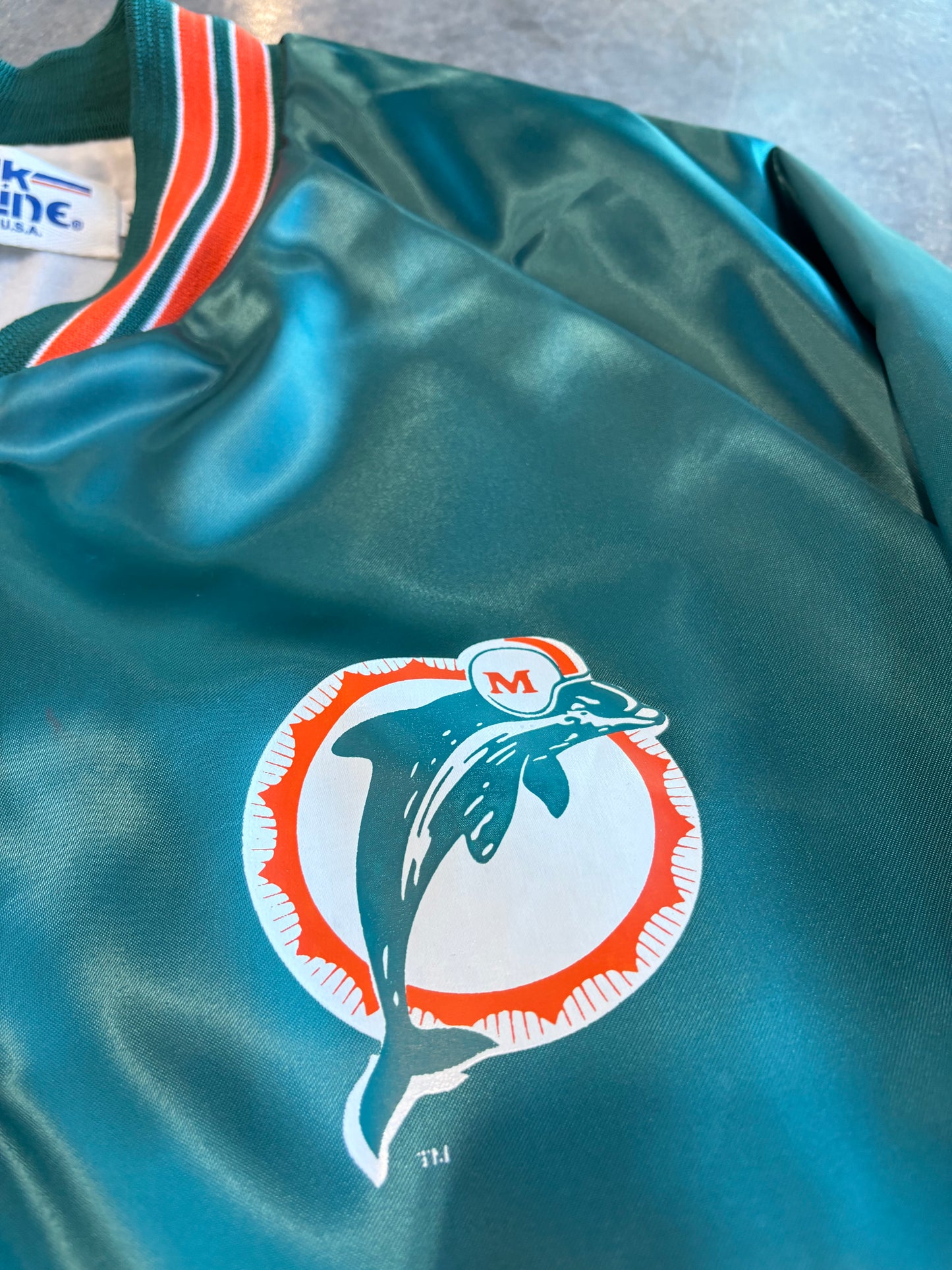 Miami Dolphins Vintage 90s Chalkline Bomber Jacket