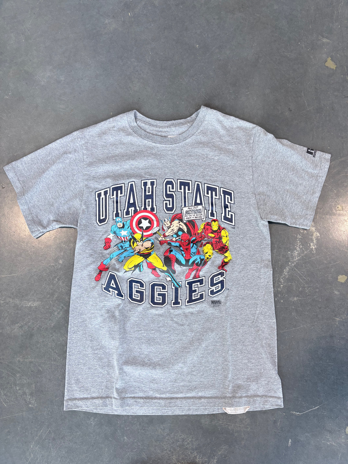 Y2K Utah State Aggies x Marvel Graphic Tee