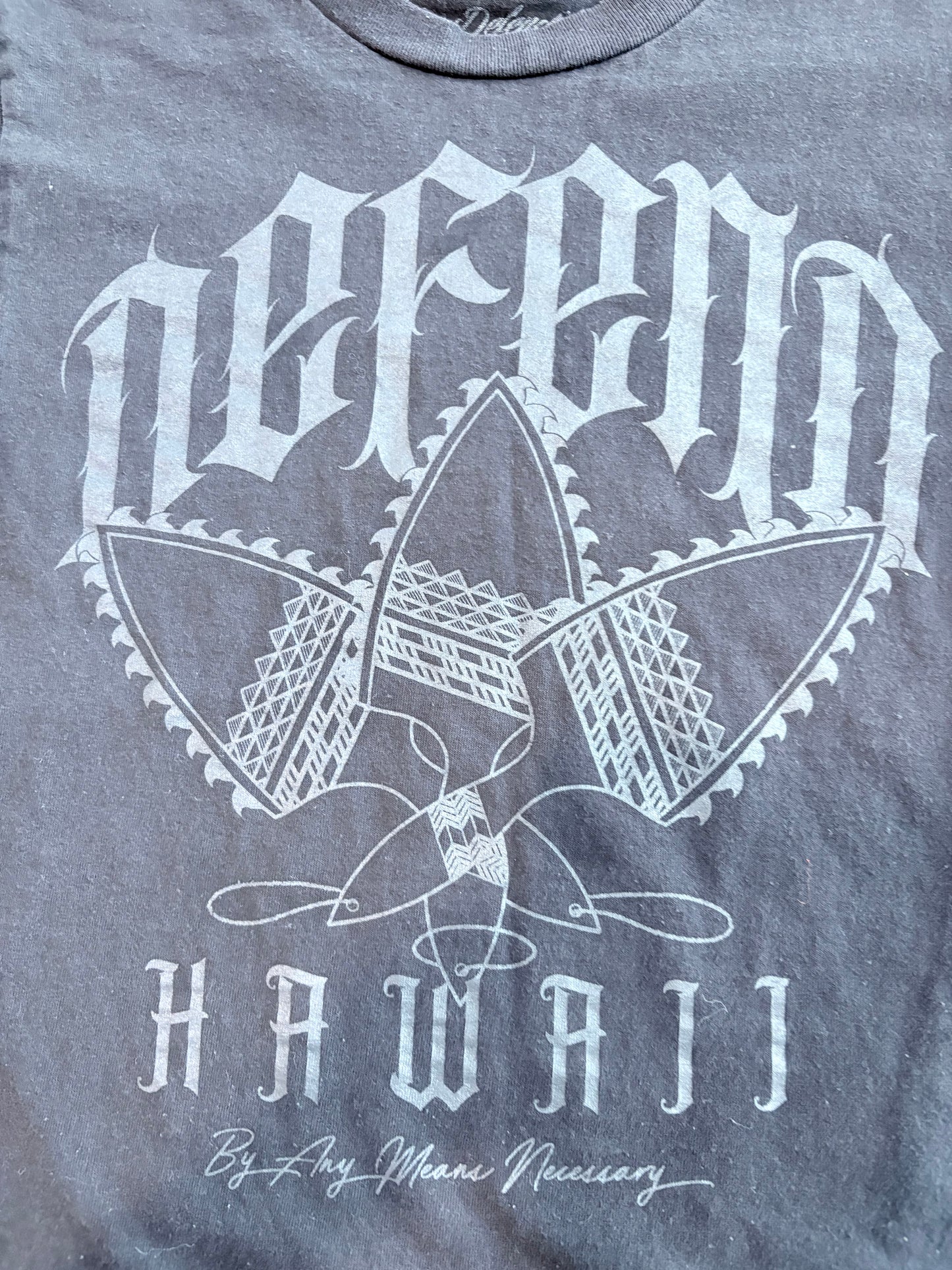 Grunge Defend Hawaii Graphic Tee