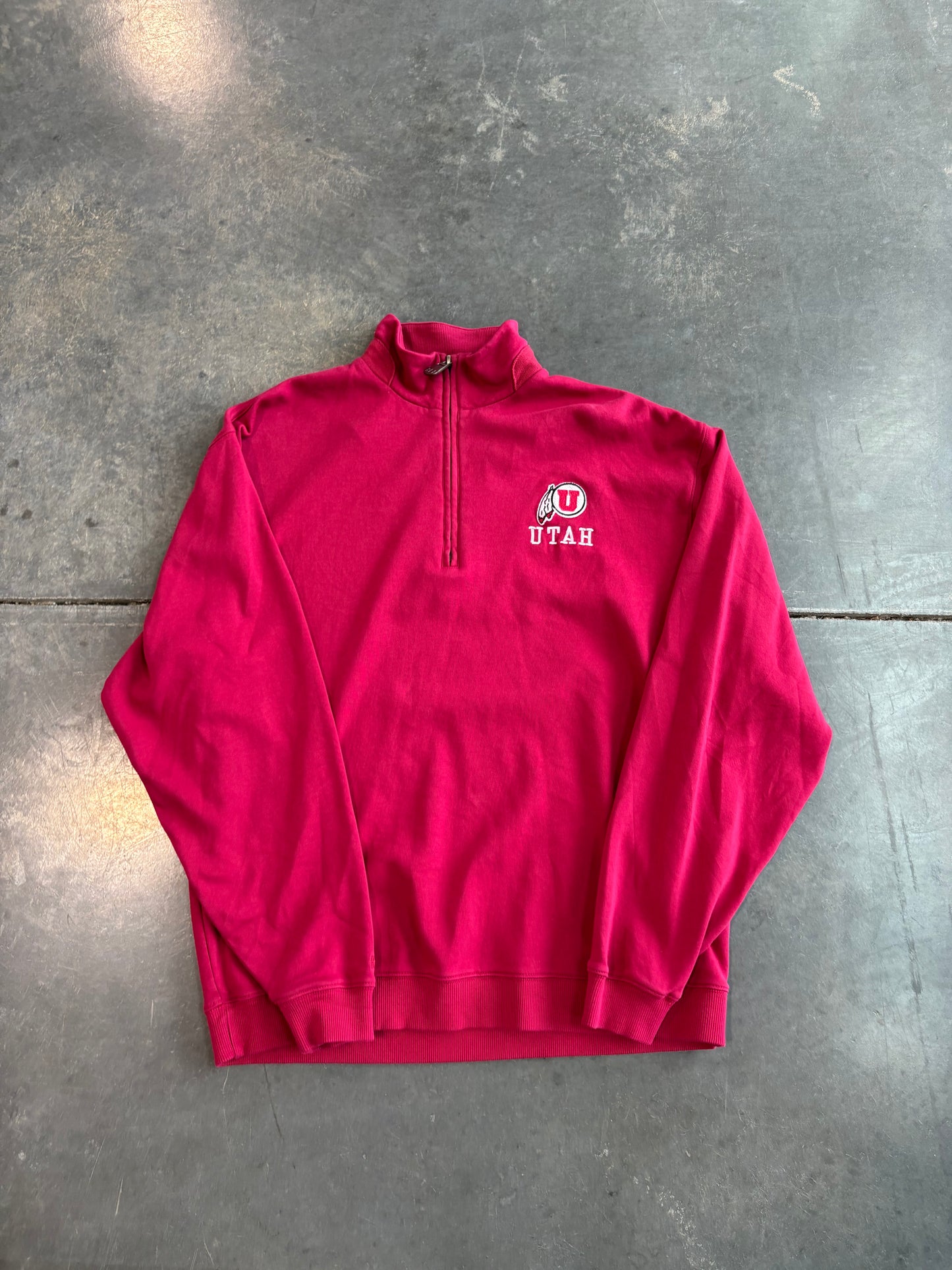 Y2K Utah Utes Quarter Zip Sweater