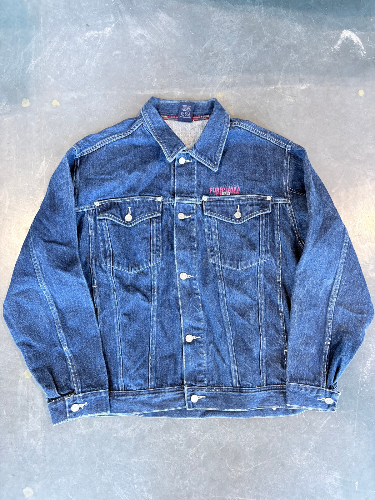 Y2K Denim Streetwear Pure Playaz Jacket