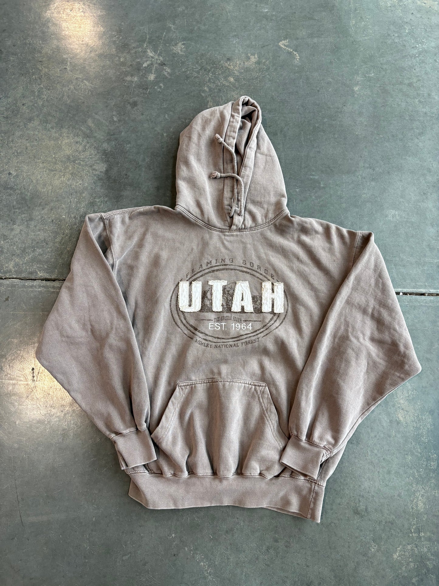 Vintage Utah Embroidered Graphic Hoodie