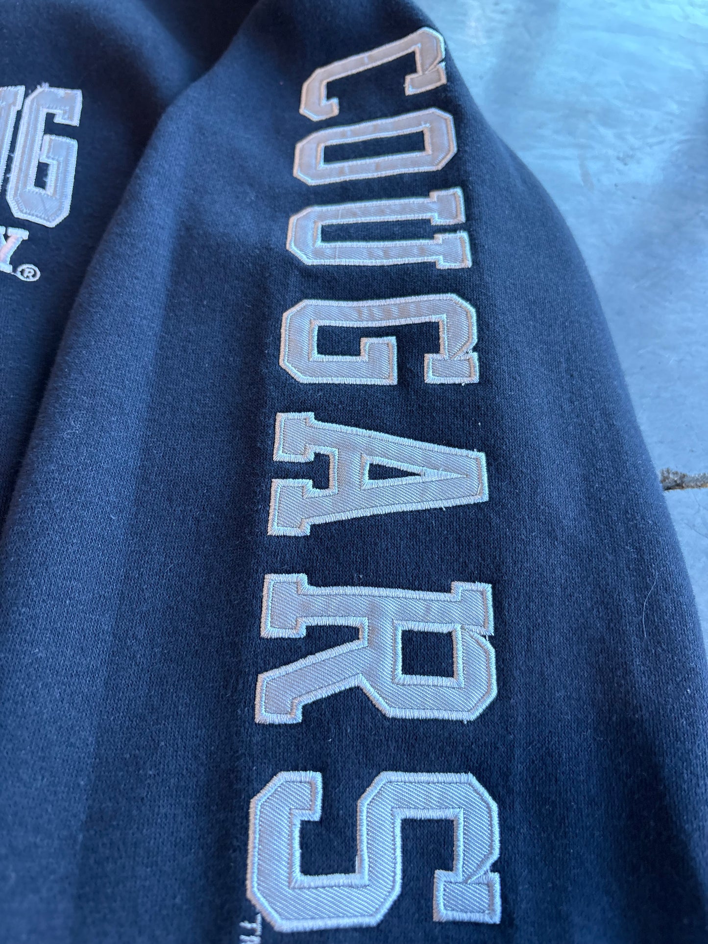 Vintage Y2K BYU Cougars Embroidered Graphic Hoodie