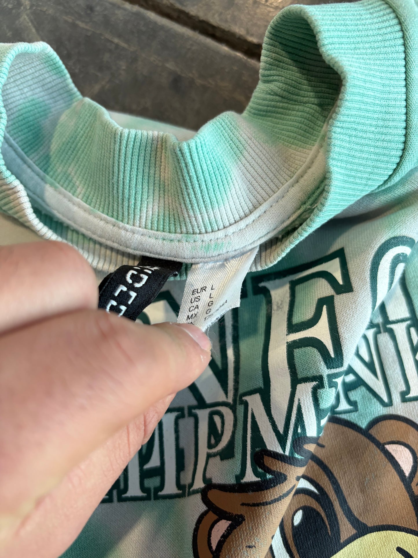 Minnesota Chipmunk’s Tie Dye Graphic Sweater- Thrifted