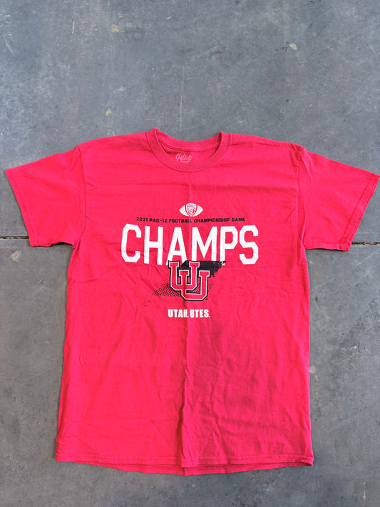 Utah Utes 2021 Pac 12 Champions Graphic Tee