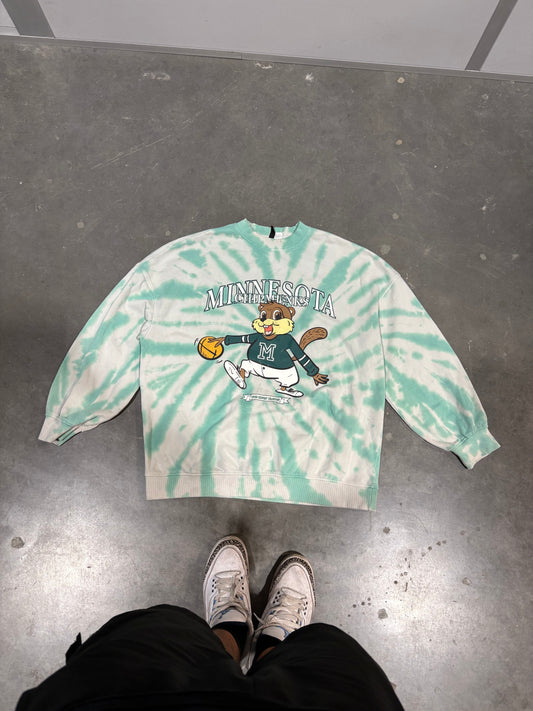 Minnesota Chipmunk’s Tie Dye Graphic Sweater- Thrifted