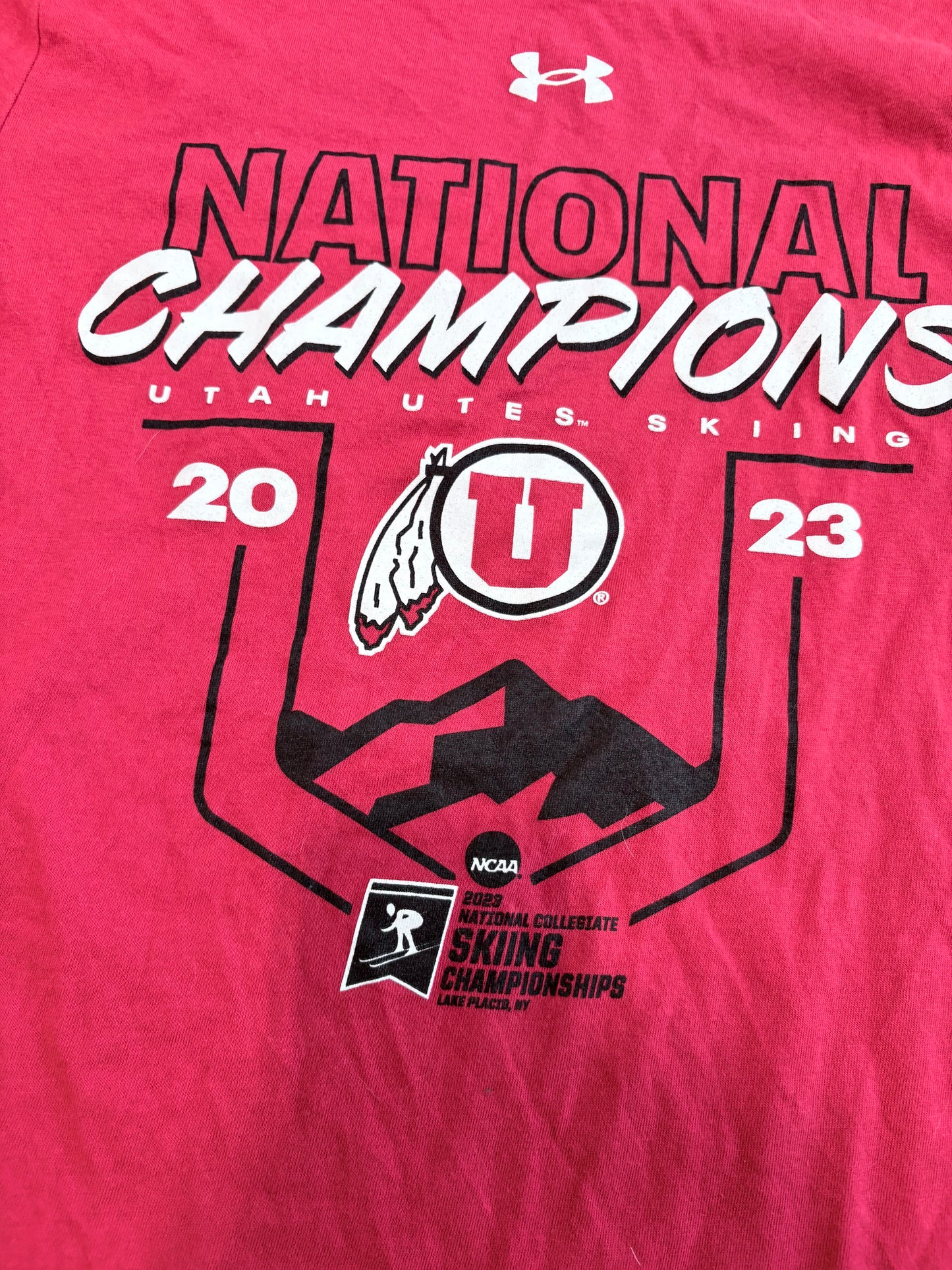 Utah Utes Skiing 2023 National Champions Graphic Tee