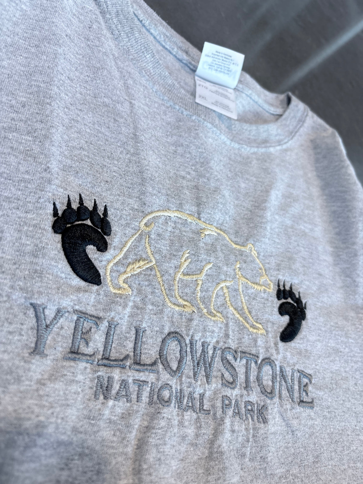 Vintage Yellow Stone National Park Embroidered Graphic Tee