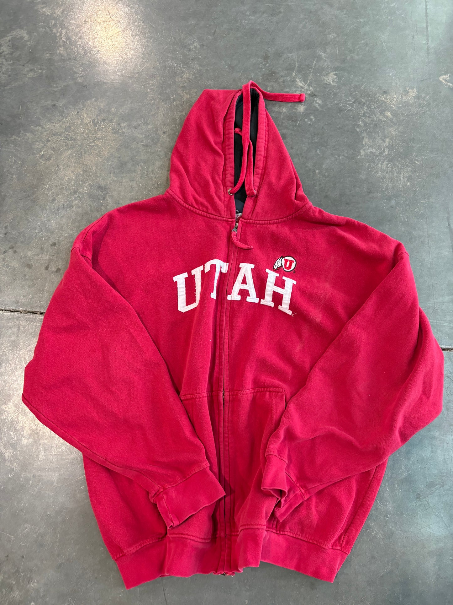 Vintage Y2K Utah Utes Zip Up Hoodie