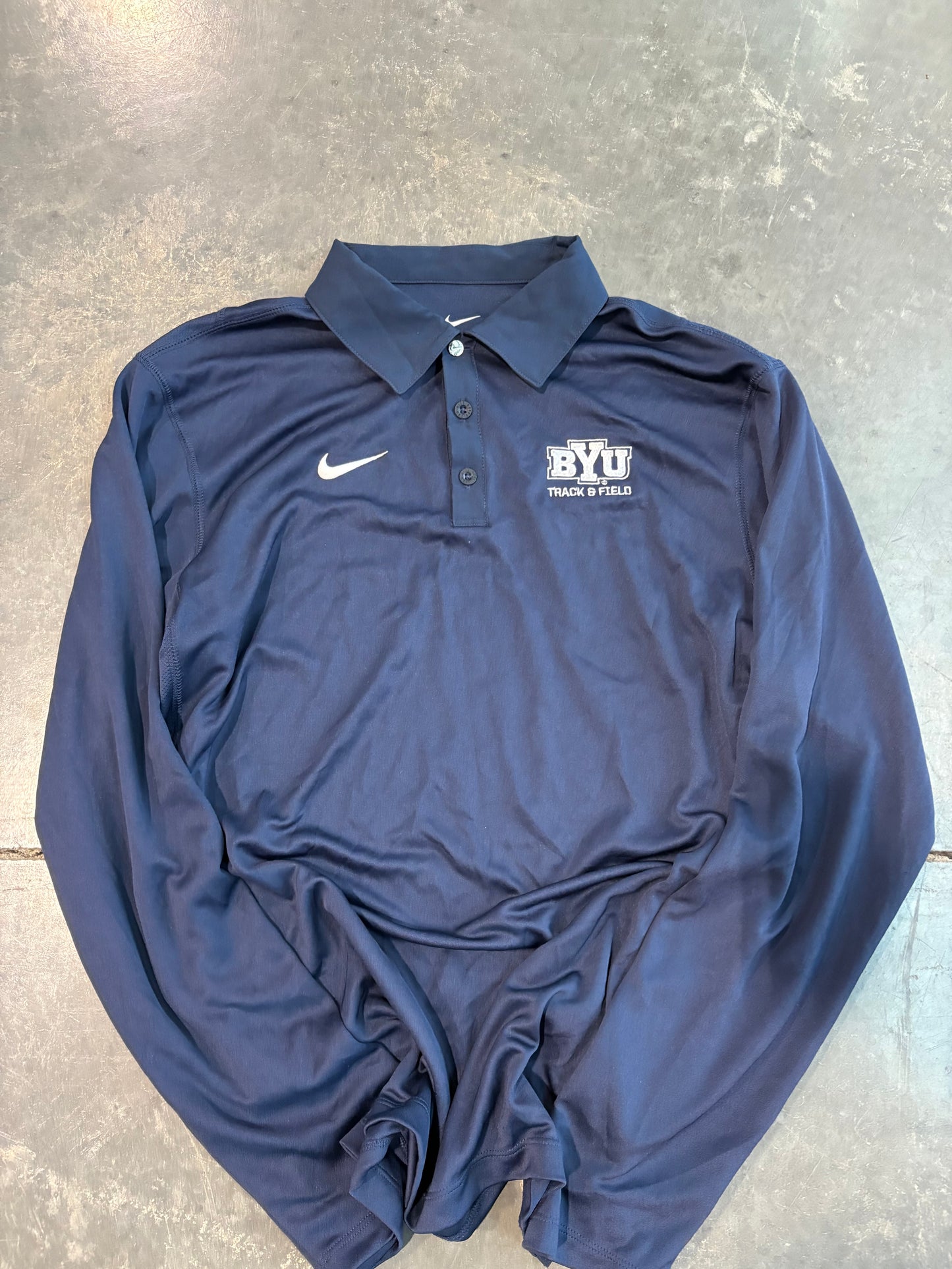 BYU Track & Field Polo Long Sleeve