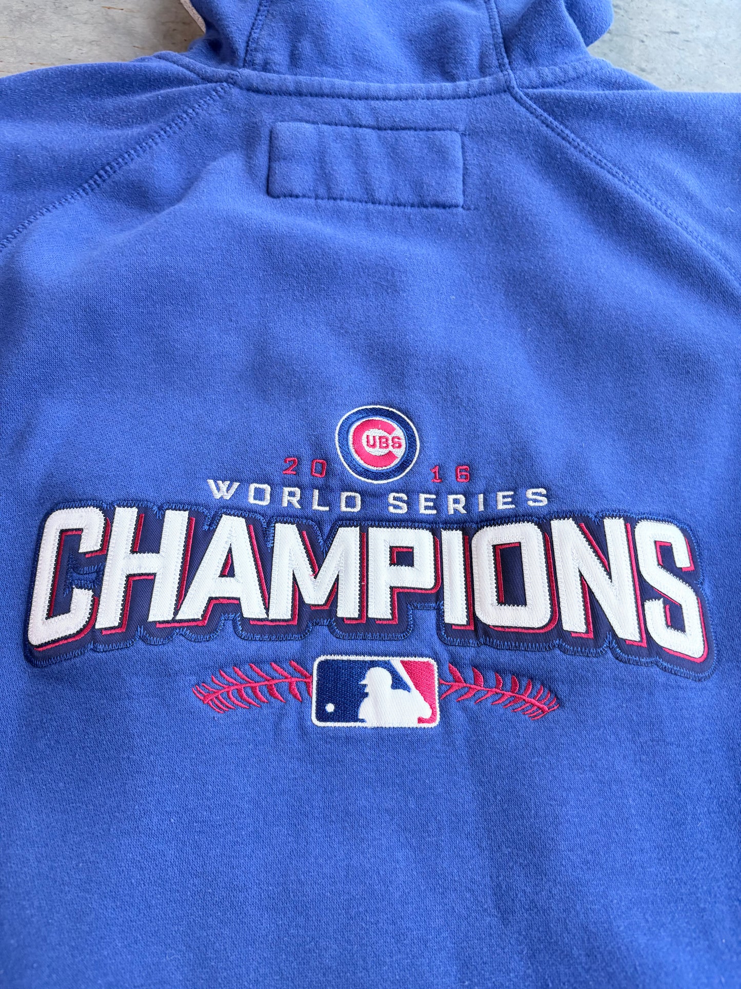 Chicago Cubs 2016 World Series Champions Embroidered Zip Up Hoodie