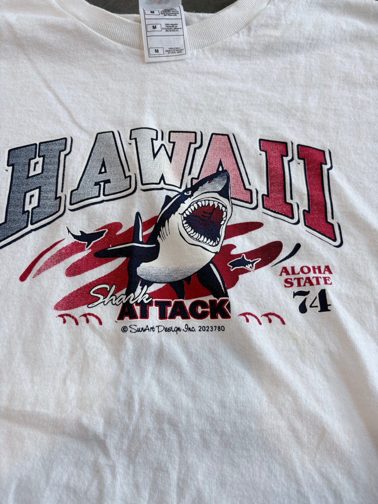 Y2K Hawaii Shark Attack Graphic Tee