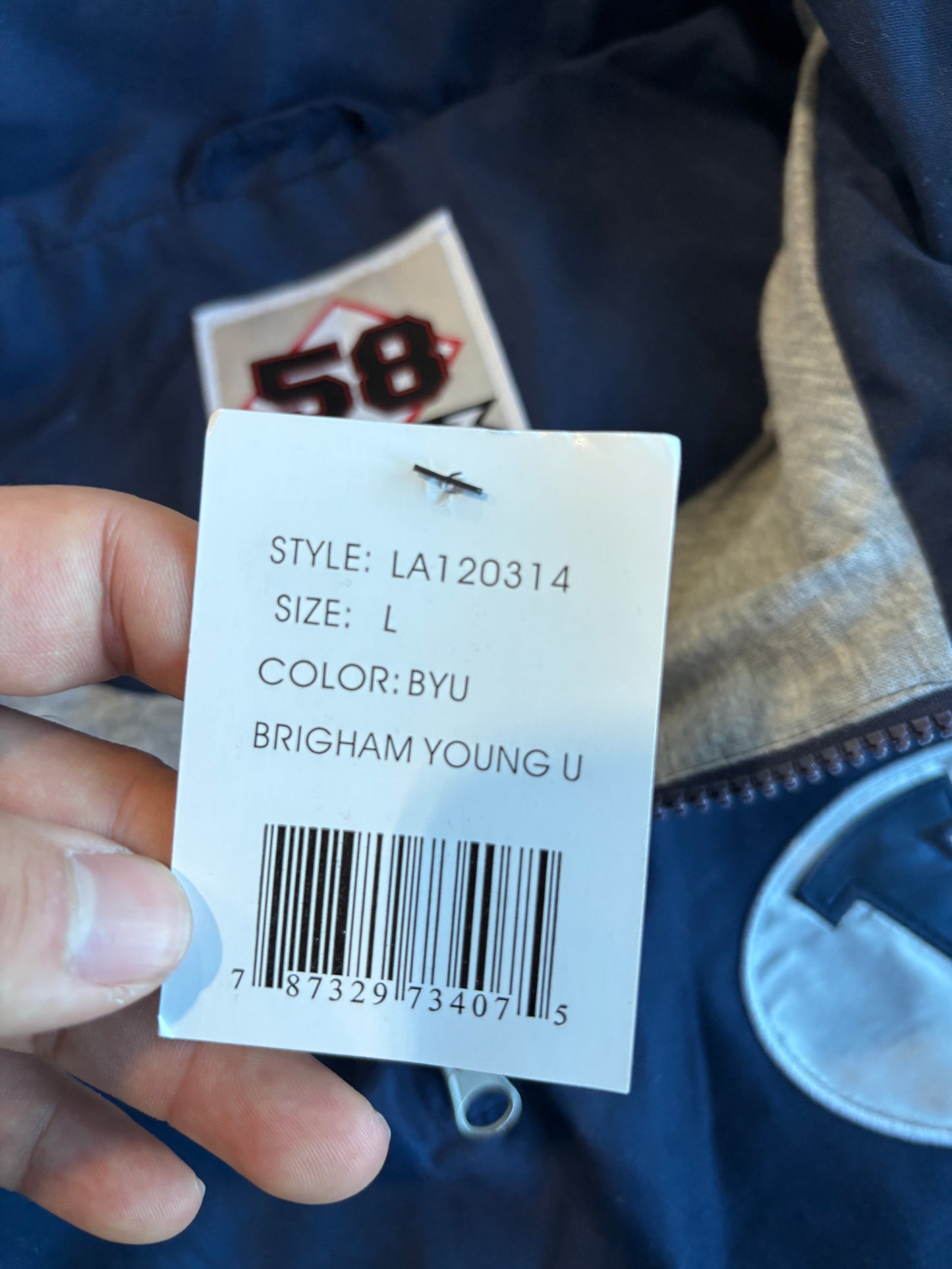 Vintage Y2K BYU Cougars Varsity Windbreaker Jacket New With Tags