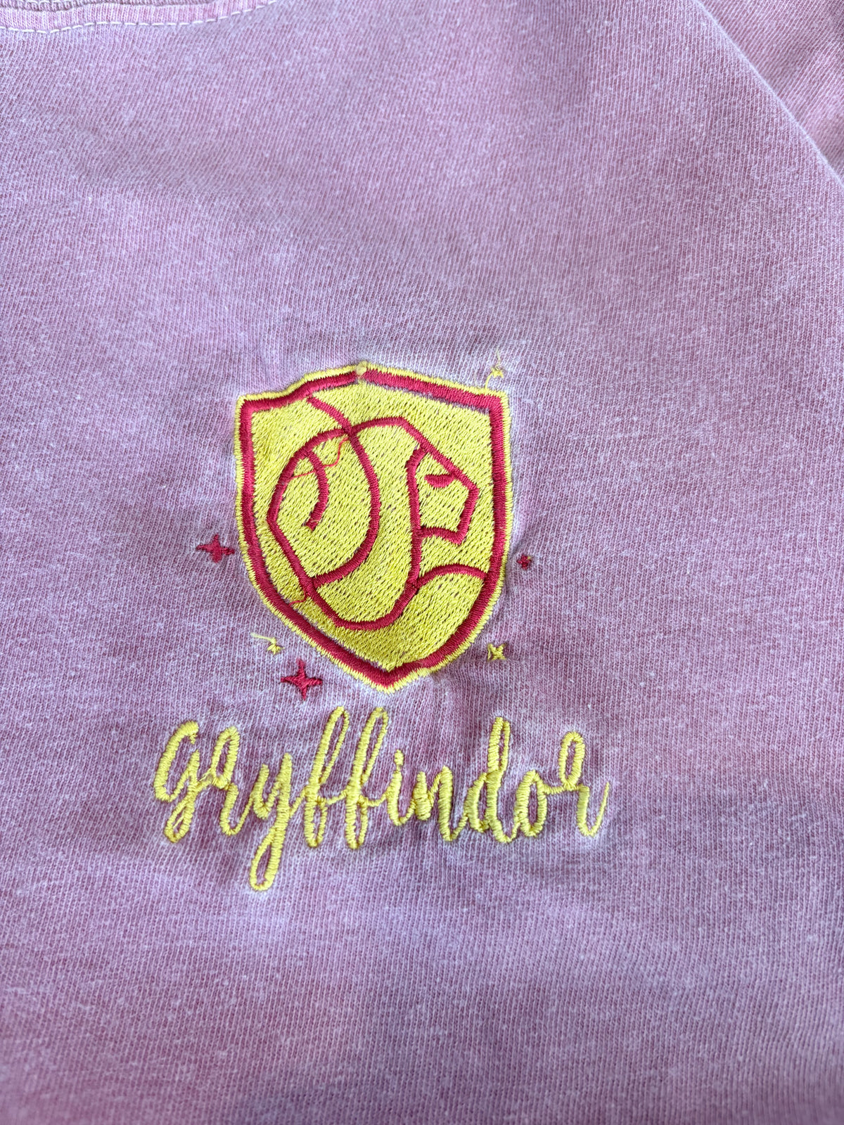 Gryffindor Chest Crest Embroidered Graphic Tee
