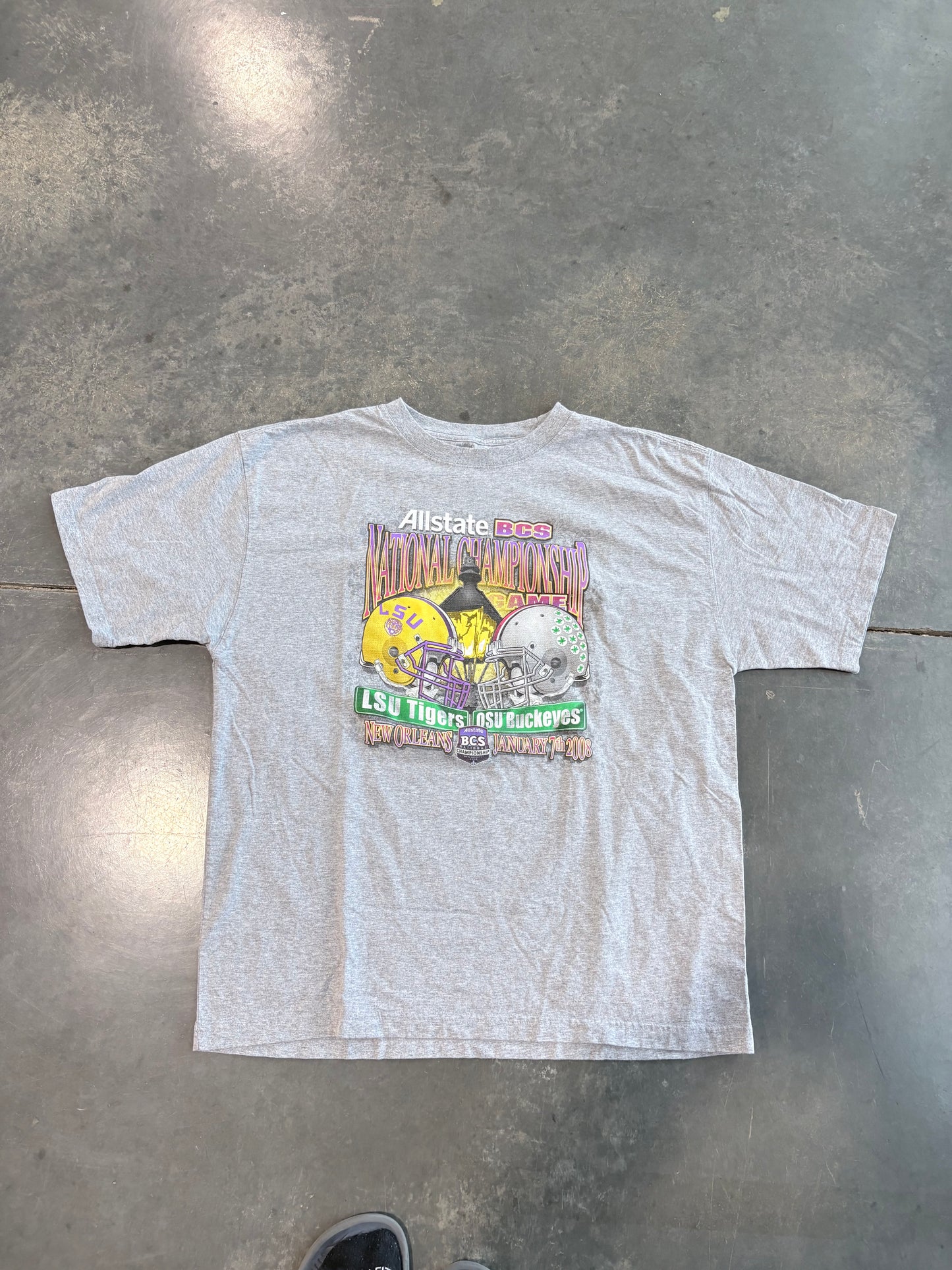 2008 LSU Tigers vs Ohio State Allstate RCS National Championship Graphic Tee