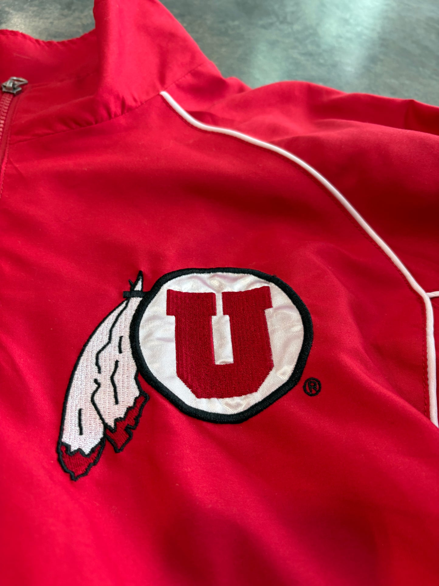 Vintage Utah Utes Varsity Windbreaker