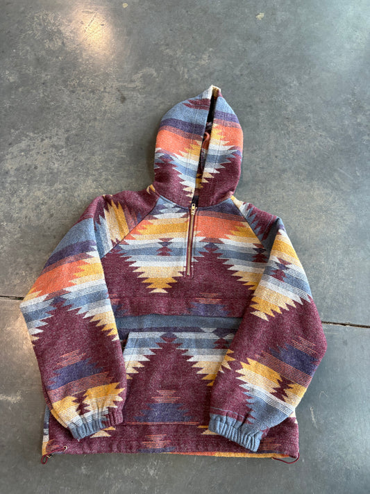 Vintage Aztec Print Hoodie