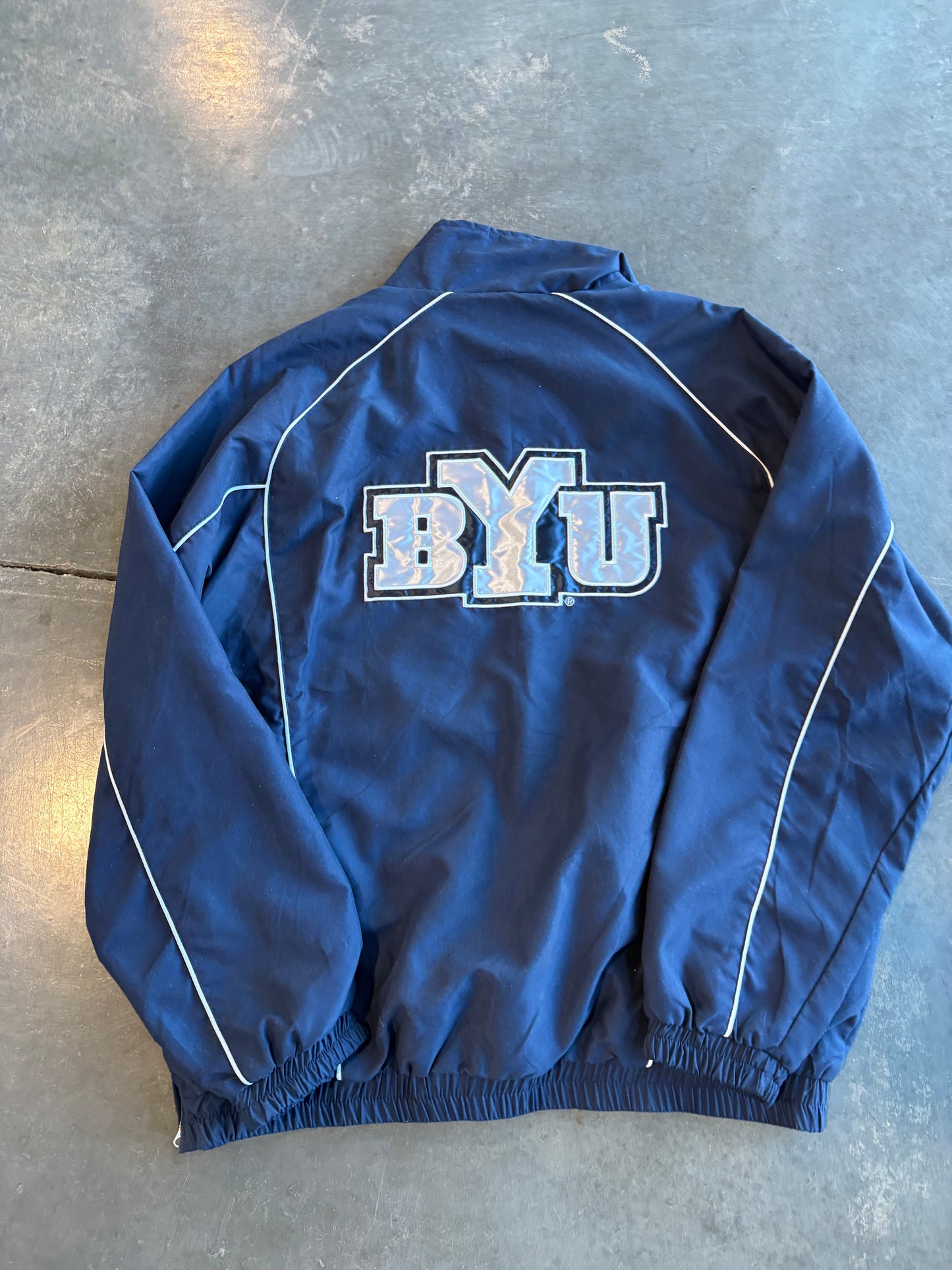 Vintage Y2K BYU Cougars Varsity Windbreaker Jacket New With Tags