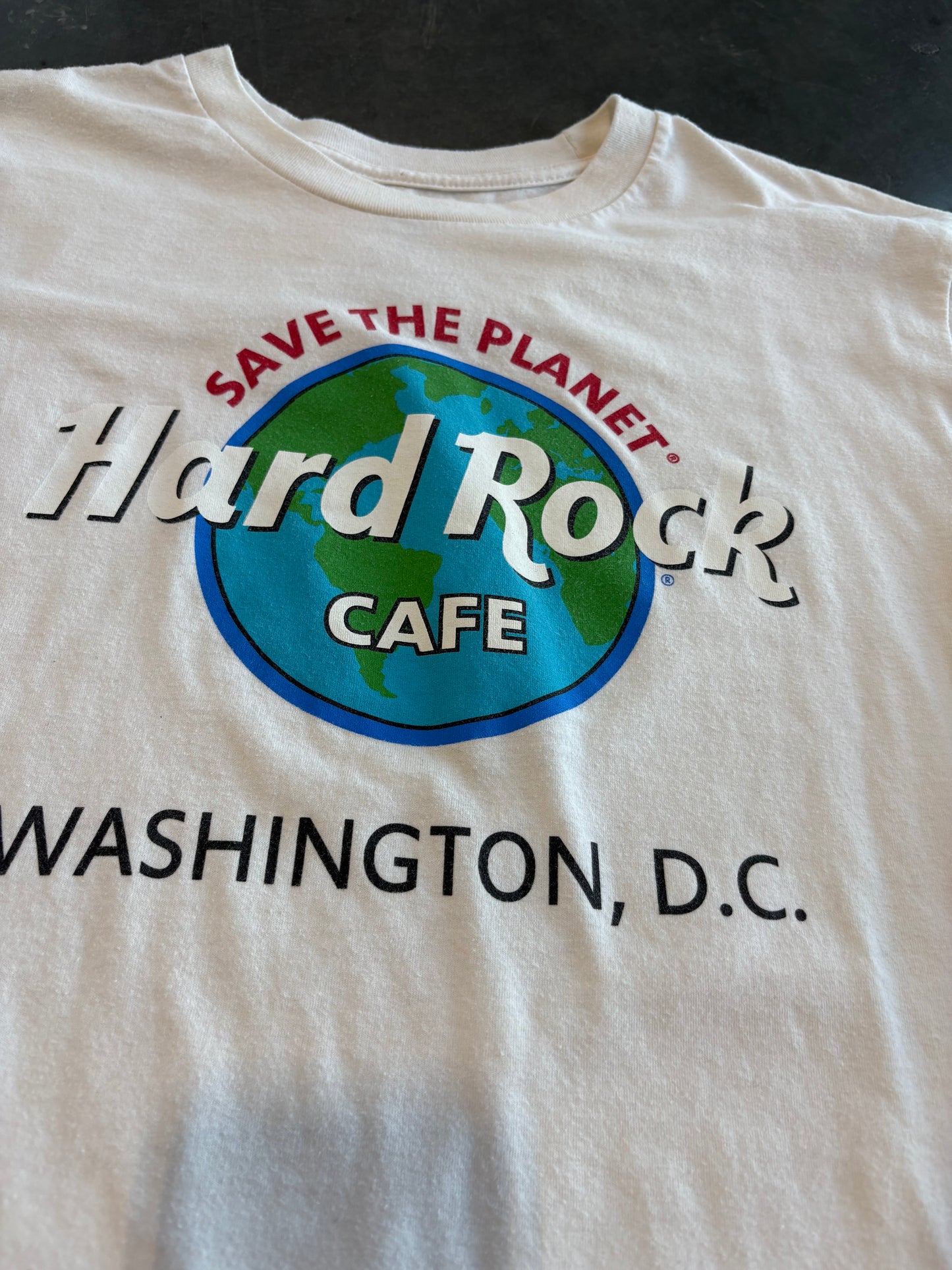 Hard Rock Cafe Save The Planet Washington DC Graphic Tee Gildan Size