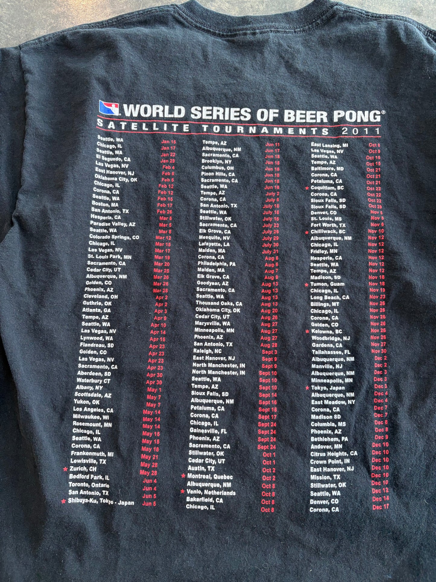 2012 Beer Pong World Series Graphic Tee