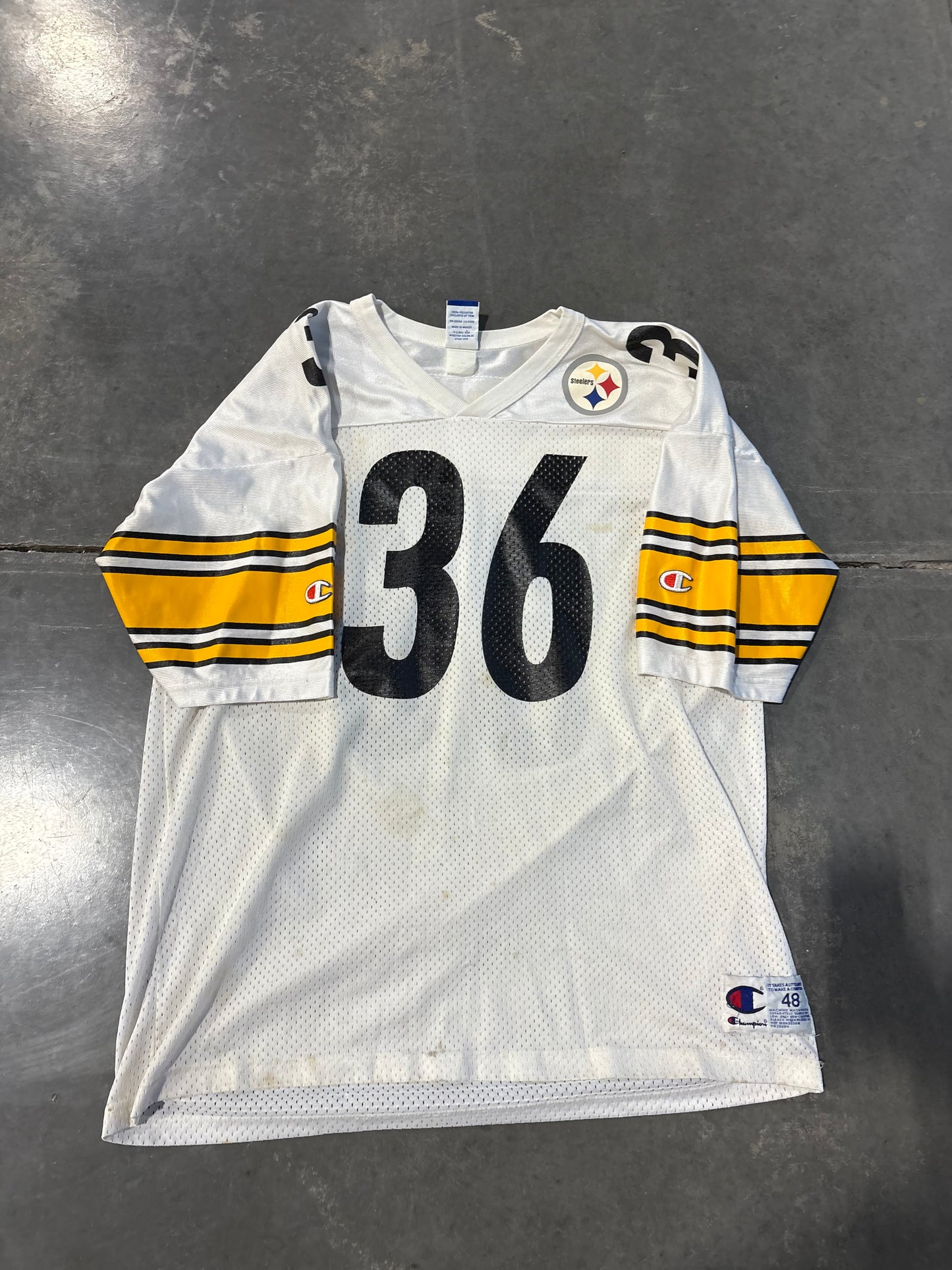90s Pittsburgh Steelers #36 Jerome Bettis Champion Jersey