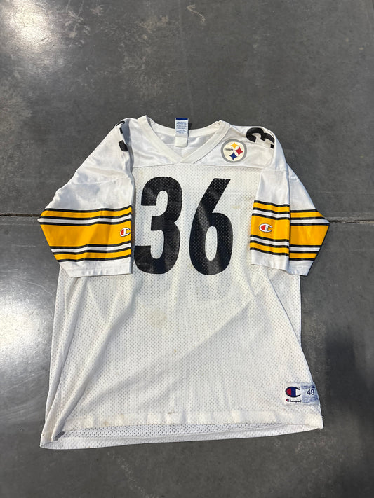 90s Pittsburgh Steelers #36 Jerome Bettis Champion Jersey