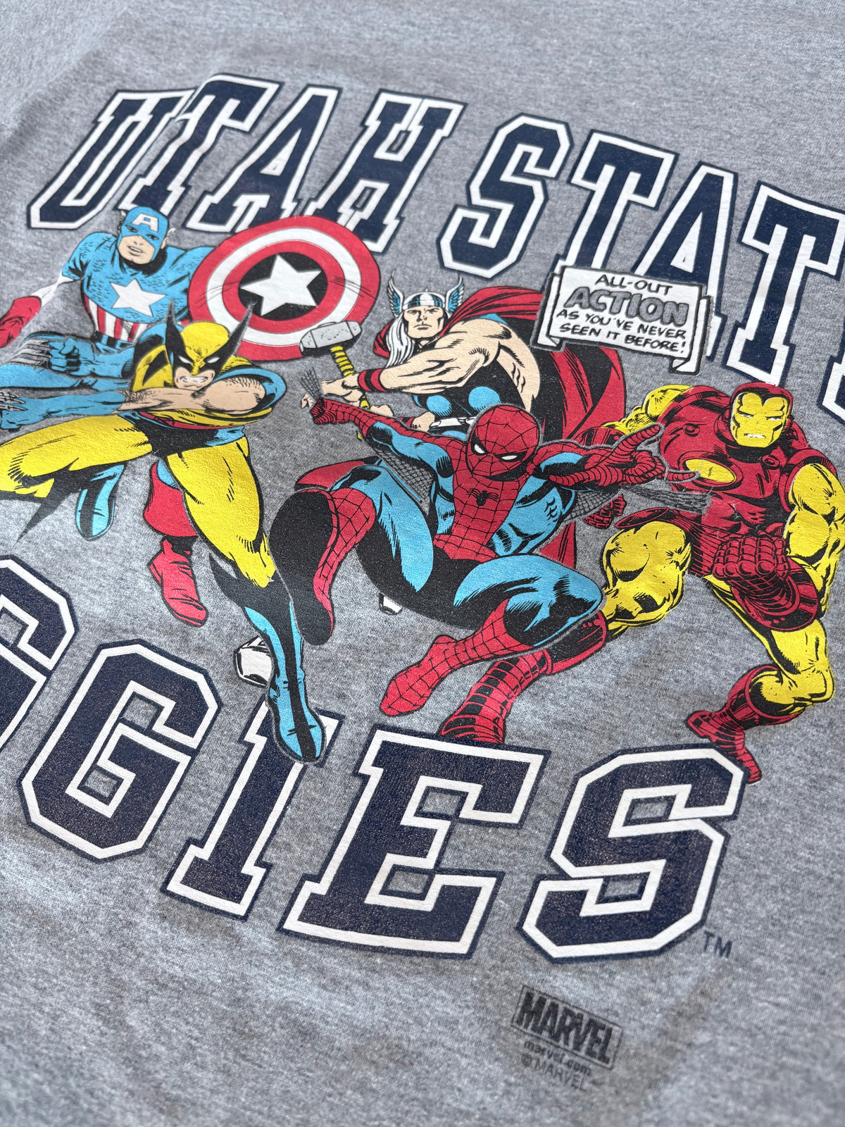 Y2K Utah State Aggies x Marvel Graphic Tee