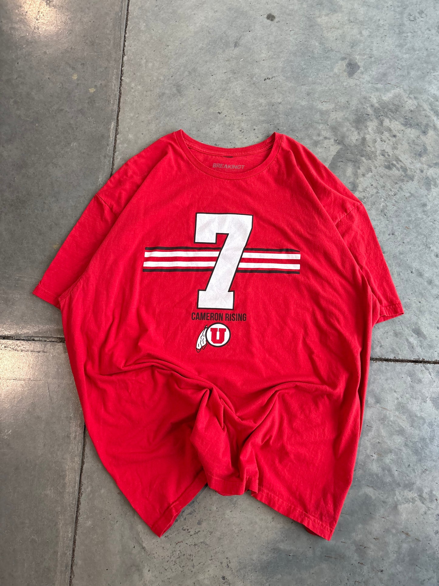 Utah Utes #7 Cameron Rising Graphic Tee