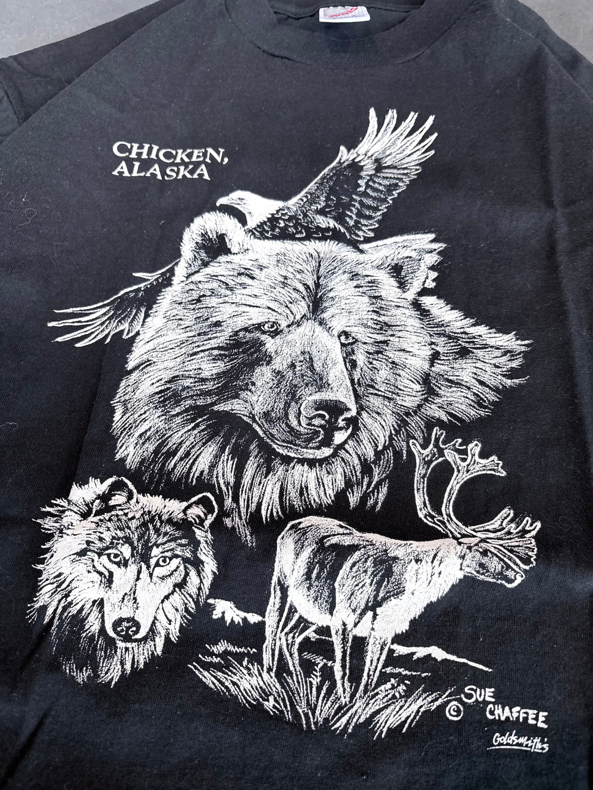 Vintage Alaska Wildlife Graphic Tee 1996