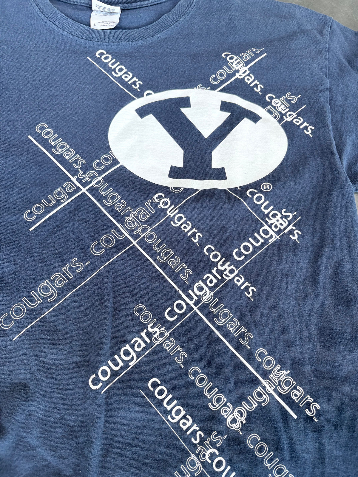 Vintage Y2K BYU Cougars Graphic Tee