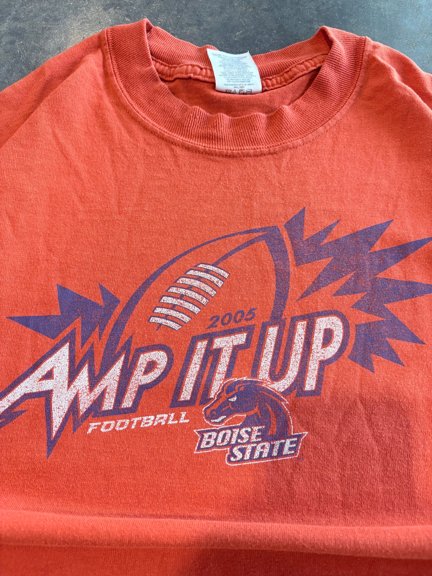 Y2K Boise State Broncos 2005 Amp It Up Graphic Tee